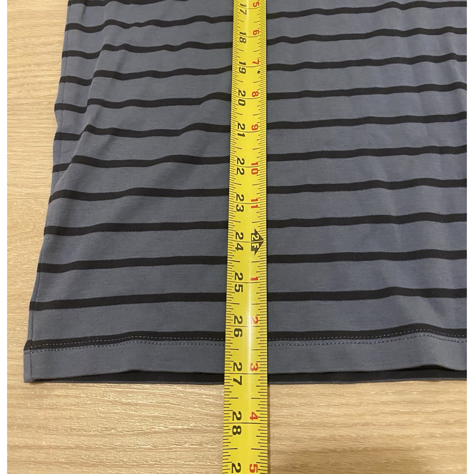 Lake Pajamas Long Sleeve Shirt Top L Blue Stripe Pima Cotton Casual Preppy — image 6 of 6